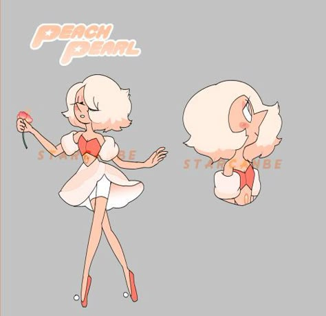 Peach Diamond Steven Universe, Gemsona Pearl, Steven Universe Gemsona, Steven Universe Fan Fusions, Perla Steven Universe, Steven Universe Diamond, Steven Universe Oc, Pink Diamond Steven Universe, Steven Universe Anime