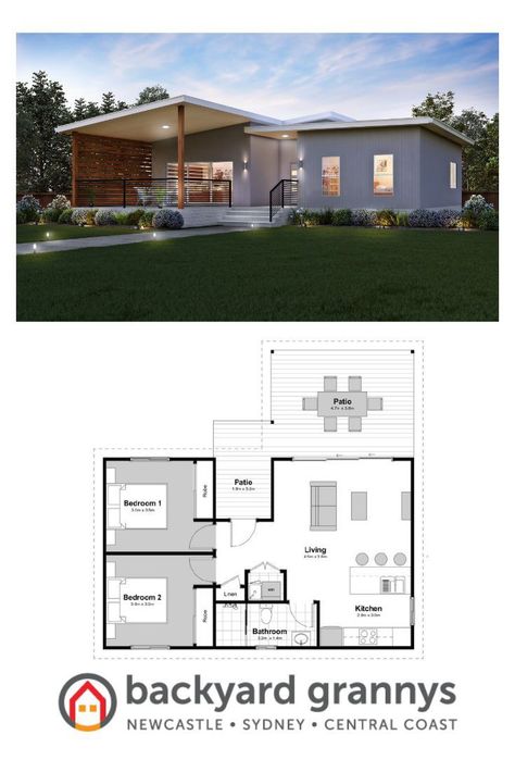 Granny Flat 1 Bedroom, 3 Bedroom Granny Flat Plans, Granny Flat Plans 2 Bedroom, Modern Granny Flat, 2 Bedroom Granny Flat, Granny Flat Plans, Granny Flat Ideas, 2 Bedroom Floor Plans, Flat Plan