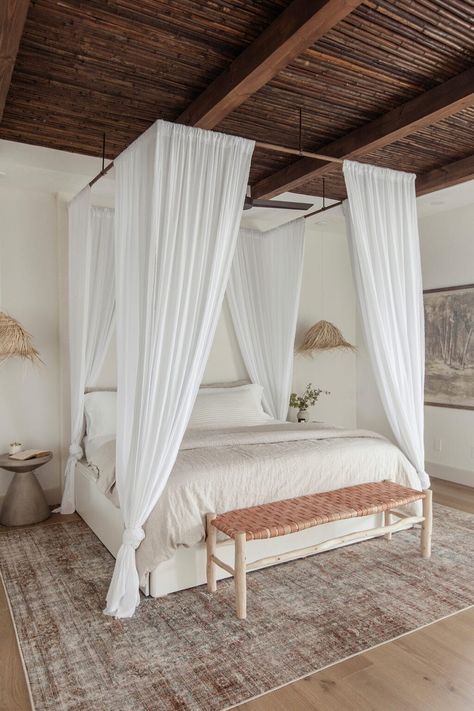 Hacienda Hideaway Primary Bedroom Reveal - Jenna Sue Design Jenna Sue, Stylish Bedroom Design, New Bedroom Design, 아파트 인테리어, Romantic Bedroom, Bed Canopy, Modern Bedroom Decor, Stylish Bedroom, Simple Bedroom