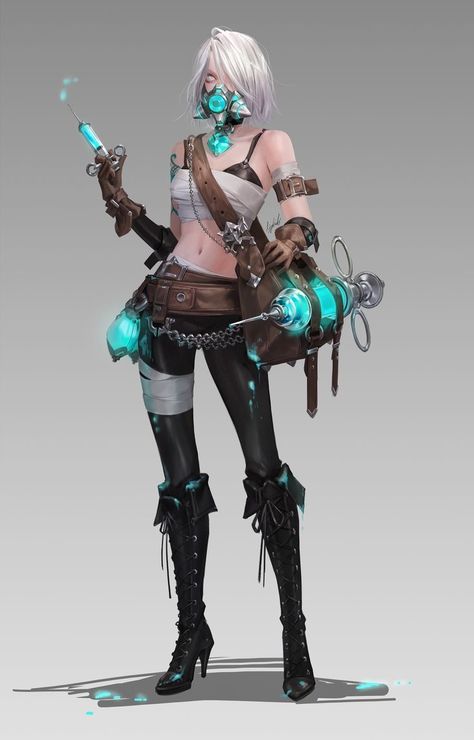 Steampunk Character Design, Steampunk Character, Cyberpunk Character, Modern Fantasy, Game Character Design, Cyberpunk Art, Female Character, Female Character Design, Character Design References