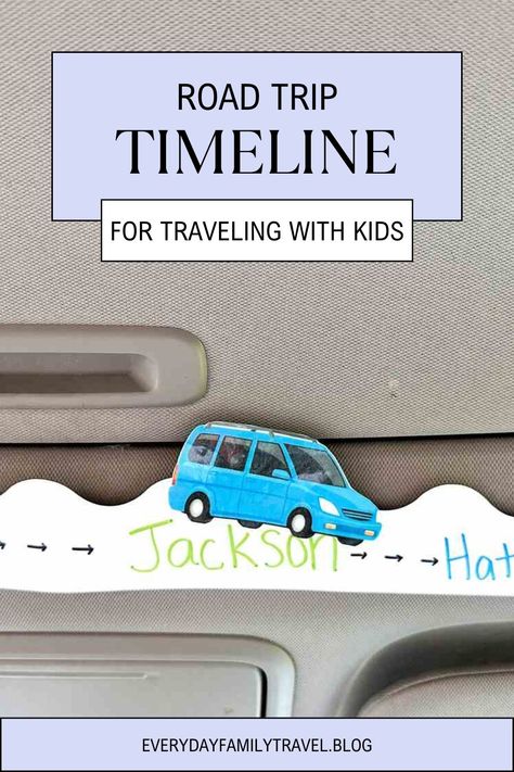 Timeline for roadtrips featuring a moveable car on a timeline. Road Trip Countdown For Kids, Toddler Road Trip Essentials, Road Trip Hacks For Kids, Roadtrip With Kids, Trip Countdown, Road Trip Toys, Countdown For Kids, Toddler Road Trip, Disney 2025