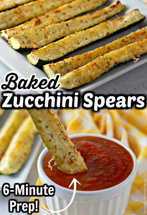 Baked Zucchini Spears Recipes, Roasted Zucchini Spears, Keto Side Dish For Burgers, Zucchini Spears Baked, Quick Zucchini Recipes Side Dishes, Oven Baked Zucchini Spears, Baked Zucchini Spears, Zucchini Spears, Zucchini Dessert