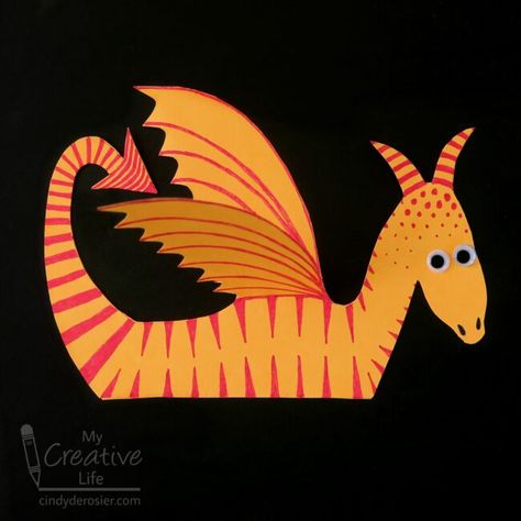 Construction Paper Dragon | Fun Family Crafts Construction Paper Crafts For Kids, Kids Holidays, Paper Dragon, Recycled Crafts Kids, Construction Paper Crafts, Edible Crafts, Glue Pen, Family Crafts, Paper Crafts For Kids