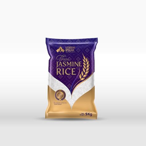 Rice Packing Design, Rice Package Design, Premium Food Packaging Design, Seed Packaging Design, Rice Packaging Design, Turkish Rice, Flour Packaging, Photoshop Poster Design, Rice Brands