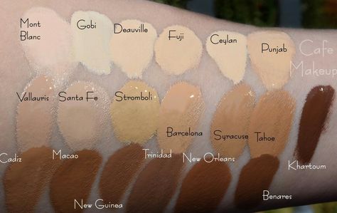 NARS Sheer Glow Foundation Swatches on Cafe Makeup. Cafe Makeup, Luminous Makeup, Nars Foundation, Nars Sheer Glow Foundation, Nars Sheer Glow, Foundation Swatches, Luminous Foundation, How To Match Foundation, Glow Foundation