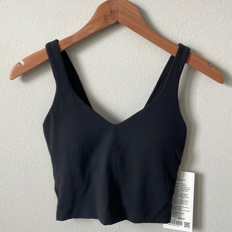 Nwt Lululemon Align Tank Top Color:Black Size 4 Thanks For Checking Out My Closet Black Lululemon Align Tank, Black Align Tank, Lulu Align Tank, Lululemon Sports Bra Tanks, Lulu Fits, Lululemon Gifts, Align Tank Top, Sport Fits, Lululemon Collection