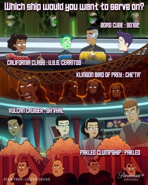 STAR TREK: LOWER DECKS - poster for "Wej Duj (Three Ships)" Season 2 Episode 9 Vulcan Star Trek, Star Trek Lower Decks, Lower Decks, Enterprise Nx 01, Crazy Fans, Lower Deck, Below Deck, Television Program, Star Trek