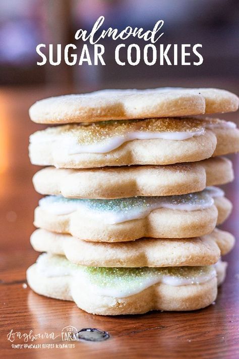 Easy Sugar Cookie Icing, Almond Sugar Cookie Recipe, Lofthouse Sugar Cookies, Almond Sugar Cookies, Flower Sugar Cookies, Perfect Sugar Cookies, Sugar Cookie Recipe Easy, Best Sugar Cookie Recipe, Lemon Sugar Cookies