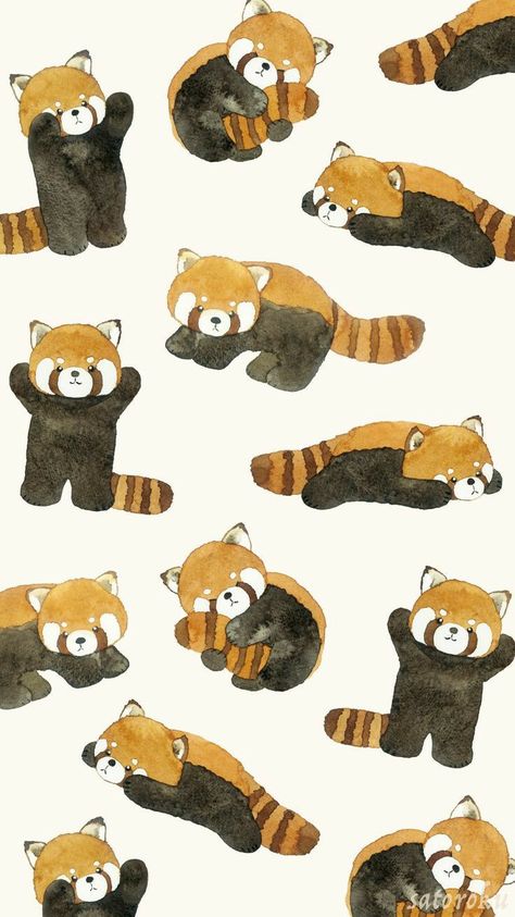 Drawings Of Red Pandas, Cute Red Panda Drawing, Furniture Background, Red Panda Art, Panda Wallpaper Iphone, Panda Background, Red Panda Cute, Panda Painting, Panda Illustration