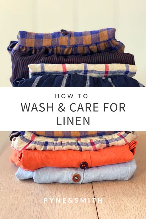 Tips on how to properly wash and care for your linen clothes in order to ensure that they last! Clean Linen, Bleach Product, Linen Clothing, Conscious Fashion, European Linens, Dress Home, Sustainable Lifestyle, Clothing Hacks, Clothing Care