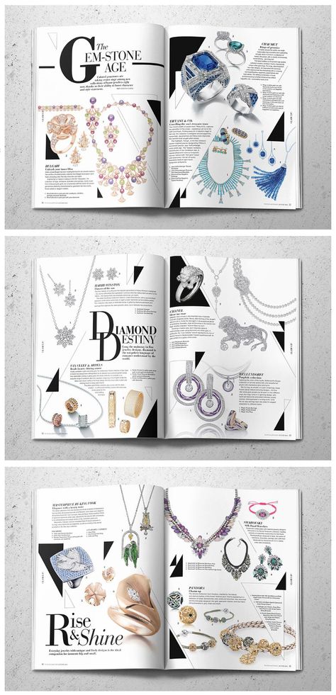 Editorial Design  Watch & Jewellery Magazine Magazine Editorial Design, Jewellery Magazine, Lookbook Template, Catalog Design Layout, Fashion Editorial Layout, Catalogue Layout, Fashion Magazine Layout, 잡지 레이아웃, Jewelry Magazine