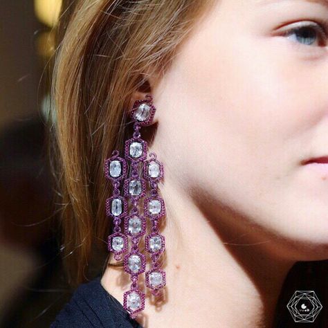 Beautiful and long pair of earrings by @glennspirojewels seen @labiennaleparis - credit  #berengeretreussard @likeab . #labiennale2017 Chandler Earrings, Plating Ideas, Victorian Modern, Perfect Pearls, Image Bank, Jeweled Earrings, Purple Reign, Pink Bling, Diamond Earring