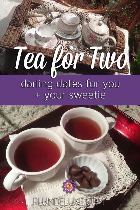 Looking for a sweet date night idea? Try these tea for two tea party date night ideas! #teaparty #datenight #dateideas Tea Party Date Night, Tea Party Date, Crockpot Dinner Ideas, Adult Tea Party, Dream Dates, Themed Dinner, Eco City, Dinner Party Themes, Baby Shower Tea