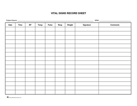 Vital Signs Chart Printable, Cna Charting Sheets, Vital Signs Chart Nursing, Vitals Sheet, Vital Signs Chart, Vital Signs Nursing, Charting For Nurses, Medical Printables, Record Template