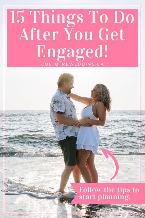 15 Steps You Need to Take After Getting Engaged Wedding Vendors Checklist, Creative Photo Ideas, Engagement Goals, Just Got Engaged, Free Wedding Planning Checklist, New Romance, Wedding Planner Book, Couples Play, Wedding Expenses