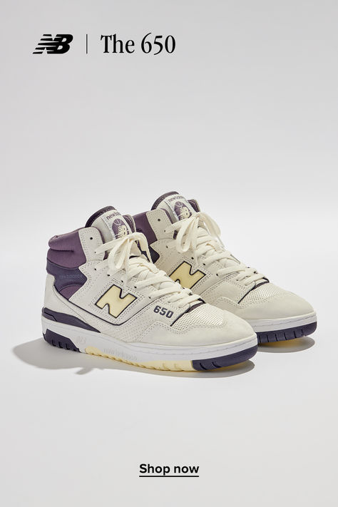 High Top New Balance, New Balance High Tops, New Balance Shoes Men, New Balance 650, Back School, 500 Miles, Shoes Trends, Lifestyle Shoes, Trendy Boots