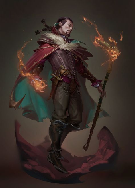 ArtStation - Wizard Eren , Justice Wong Character Card Design, Character Card, Types Of Magic, Fantasy Wizard, Pathfinder Character, Dungeons And Dragons Classes, Dungeons And Dragons Characters, Dnd Art, Dungeons And Dragons Homebrew