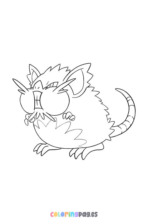 Discover fun and creative ways to engage your kids with our free Alolan Raticate coloring page, perfect for all Pokémon fans! Alolan Raticate, Pokemon Coloring Pages, Pokemon Coloring, All Pokemon, Pokemon Fan, Coloring Page, Colored Pencils, Markers, Coloring Pages