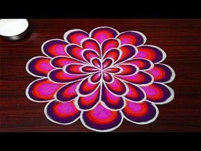 simple rangoli designs with 5x3 dots || beautiful kolam designs || latest muggulu designs - YouTube Rogoli Video, Elephant Kolam, Simple Rangoli Designs, Easy Muggulu, Muggulu Designs, Alpona Design, Rangoli Side Designs, Simple Flower Design, Rangoli Designs Latest