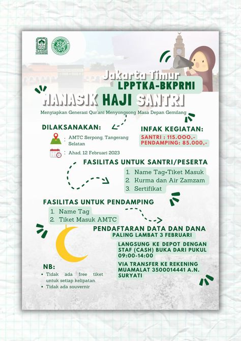 Contoh Poster Pendaftaran Manasik Haji Manasik Haji, Quick Saves, Instagram