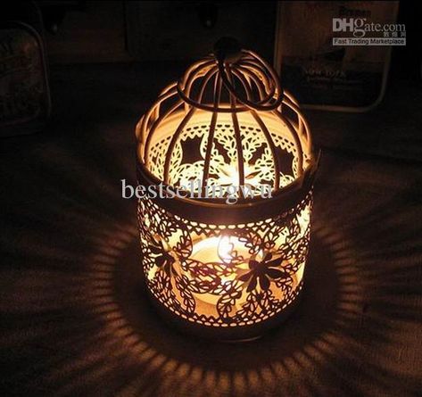 Wholesale Wedding Decorations - Buy Brand New Weddings Lantern Iron Candle Holder Round Shape Candle Holder Wedding Favors Home Decor Wedding Decorations Free Shipping, $11.4 | DHgate Fall Candle Centerpieces, Bird Cage Candle, Bird Cage Candle Holder, Sale Creative, Iron Lantern, Bridal Decor, Hanging Bird Cage, Candle Wedding Gift, Creative Wedding Gifts