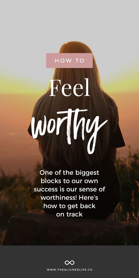 How To Feel Worthy - Your worthiness levels affects your ability to attract new things into your life! Do you need to work on your worthiness? This post gives you some practical ideas about how to feel worthy again Instructional Planning, Work Advice, How To Believe, Further Education, Wealth Affirmations, You're Not Alone, Wellness Blog, You Are Worthy, Money Affirmations