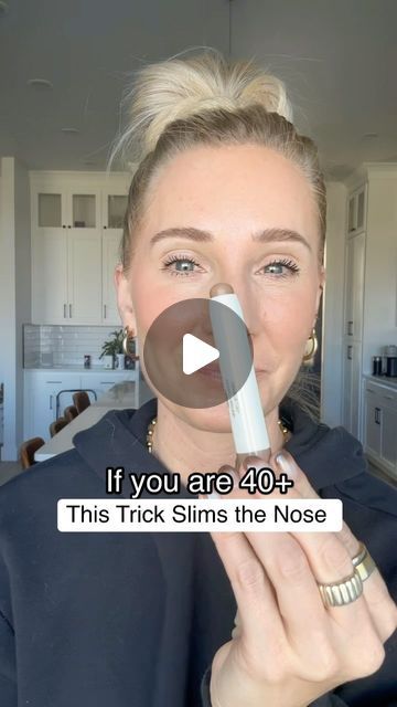 Lauren Hale on Instagram: "‼️Your nose is PERFECT the way it is‼️Like this video if you agree🩷

But…..
This has been a requested tutorial, so if you are looking to slim your nose or create a “button” nose, these tricks work.

➡️Using a contour that is ashy in color, will give the illusion that your nose is “pulled” in and applying the contour on the top of the nose, not on the side will make the nose appear thinner. 

Comment STICKS 👇🏼👇🏼for the cream contour and highlight stick colors I used here. They blend like butter! 

Comment MATCH for my one compact makeup that houses your foundation, concealer and more + it is totally customizable🙌🏻

➡️Follow for makeup tips made for maturing skin🫶🏻

#creamcontour #over40women #makeupplacement #realskin #over40 #middleagedwoman #olderwomen How To Make Nose Slim, Slim Your Nose, Contour And Highlight Stick, Highlight Stick, Contour And Highlight, Makeup Over 50, Makeup Over 40, Compact Makeup, Button Nose