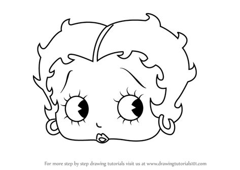 Step by Step How to Draw Betty Boop Face : DrawingTutorials101.com Betty Boop Outline, Draw Betty Boop, Betty Boop Drawing, Betty Boop Face, Disney Drawing Tutorial, Betty Boop Tattoos, Minnie Mouse Drawing, Cartoon Drawings Disney, Pencil Drawings For Beginners