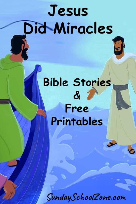 Jesus Miracles Crafts, Miracles Of Jesus For Kids Craft Ideas, Miracles Of Jesus Crafts, Bible Stories For Preschoolers, Who Is Jesus Lesson For Kids, Miracles Of Jesus For Kids Activities, The Book Of Miracles, Free Sunday School Printables, Bible Stories For Children