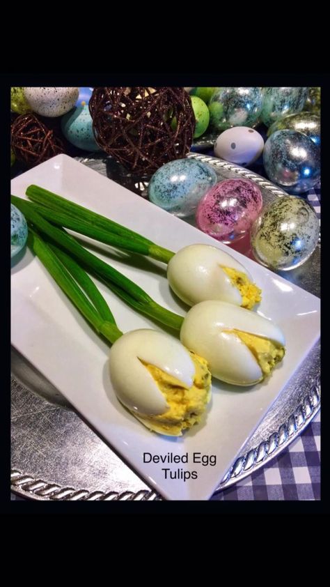 Deviled Egg Tulips in 2022 | Easter brunch food, Easter dishes, Fair food recipes Egg Tulips, Stuffed Eggs, Brunch Food, Easter Brunch Food, Easter Lily, Party Food Platters, Charcuterie Recipes, Deviled Egg, Easy Food Art