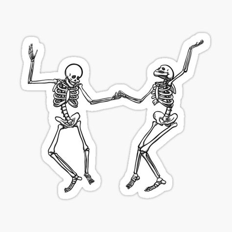 Skeleton Drawing, Medical Stickers, Skeleton Drawings, Skeleton Sticker, Frida Art, Skeleton Tattoos, Dancing Skeletons, Black And White Stickers, Cute Laptop Stickers