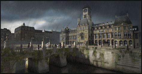 ArtStation - Victorian era concept art , George Johnstone Clothing Concept Art, Victorian Era Aesthetic, Assassins Creed Syndicate, Anime Places, London Family, Victorian Buildings, Architecture Model Making, Victorian Decor, Fantasy City