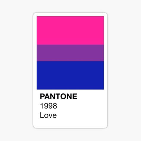 Bi Stickers, Flag Bi, Lgbt Sticker, Pantone Swatches, Bi Panic, Pride Stickers, The Pride, Pride Flag, Social Club