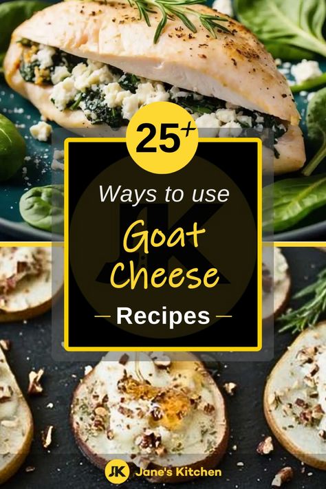 stuffed chicken with goat cheese Goat Cheese Soup Recipes, Things To Make With Goat Cheese, Chicken Goat Cheese Recipes, Goats Cheese Recipes, Goat Cheese Recipes Dinner, Chicken And Goat Cheese Recipe, Cheese And Spinach Stuffed Chicken, Recipes With Goat Cheese, Make Goat Cheese