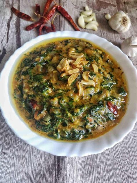 Lasuni Methi, Lehsuni Methi, Fenugreek Leaves Recipe, Atta Recipe, Methi Recipe, Methi Recipes, Saag Recipe, Fenugreek Leaves, Gujarati Recipes