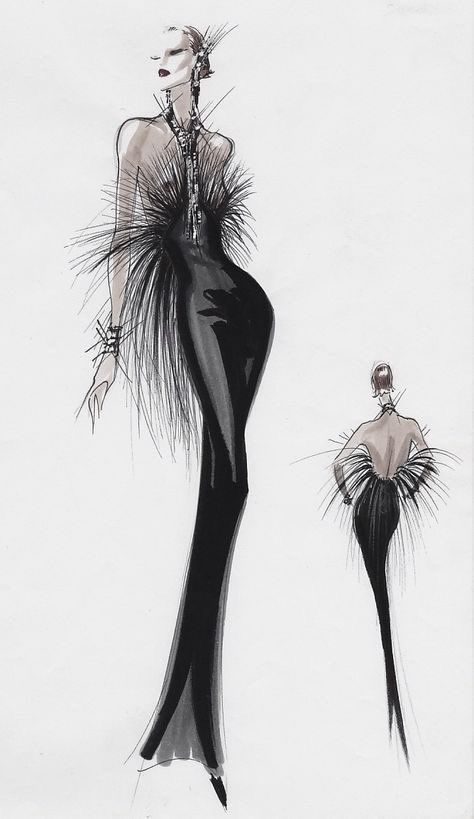 Stefano Canulli, Thierry Mugler Couture, Mugler Couture, Mode Poses, Fashion Sketchbook Inspiration, Fashion Design Inspiration, Fashion Figure Drawing, Mode Editorials, Model Sketch