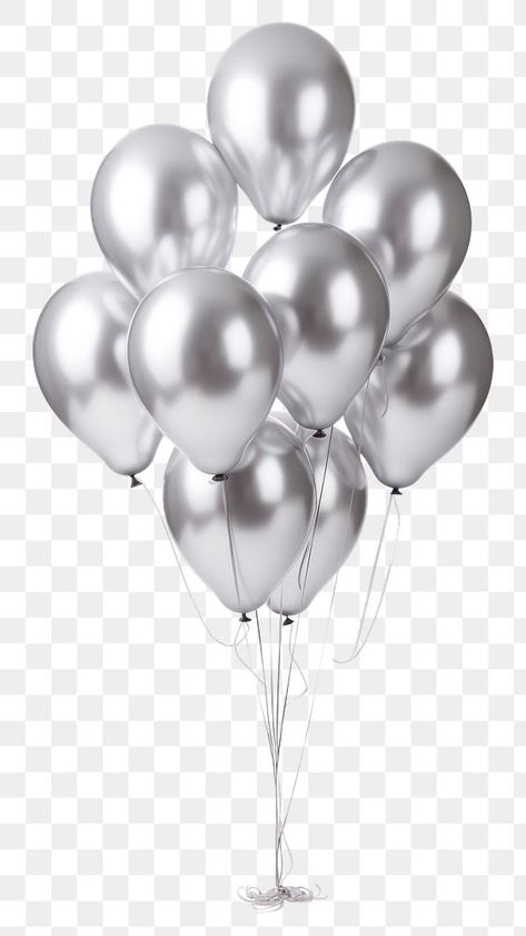 Birthday Balloons Png, Silver Png, Silver Balloons, Mickey Mouse Birthday Invitations, Instagram Feed Layout, Graphic Design Assets, Diy Birthday Gifts For Friends, Canvas Learning, Silver Balloon