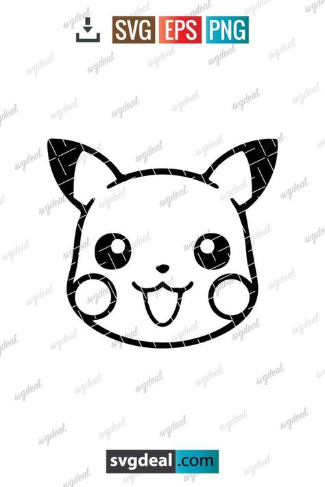 Pikachu Face Svg Pikachu Svg Free, Pokemon Svg Files Free, Pikachu Svg, Pikachu Face, Minecraft Face, Pokemon Faces, Cricut Svgs, Cricut Stencils, Free Cricut