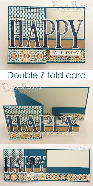 Masculine Guy, Double Z Fold Card, Z Cards, Guy Cards, Masculine Birthday Cards, Fun Folds, Boy Cards, Birthday Cards For Men, Shaped Cards