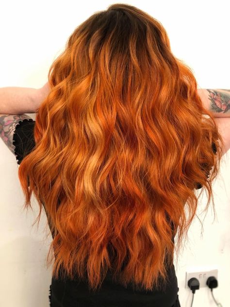 Balayage Hair Orange Copper, Bright Copper Balayage, Balayage Copper, Pumpkin Spice Hair, Types Of Hair Color, Copper Balayage, Warm Scarves, Autumn Orange, Ginger Hair Color