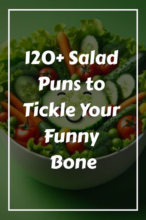 Welcome to the crouton-crust of humor - a world where salad is not just a dish, it’s a source of endless puns and giggles. If you’re looking to dressing up y Funny Salad Quotes, Salad Puns, Salad Jokes, Soup Puns, Funny Salad, Vegetable Puns, Bird Puns, Fruit Puns, Veggie Tales