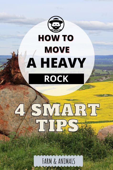 How To Move Large Rocks, Desert Farm, Random Knowledge, Harvesting Tools, Homesteading Ideas, Landscape Rock, How To Get Bigger, Heavy Rock, Big Rock