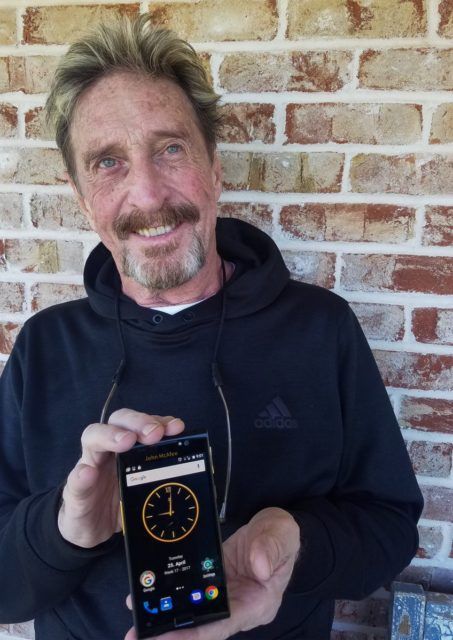 John McAfee Has Developed The ‘World’s First Truly Private’ Smartphone John Mcafee, Antivirus Software, A Name, Software, Smartphone, Product Launch, Electronic Products