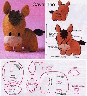 softie horse Kawaii Felt, Felt Templates, Horse Crafts, Felt Pattern, Felt Patterns, Punch Art, Sewing Toys, Felt Diy, Felt Dolls