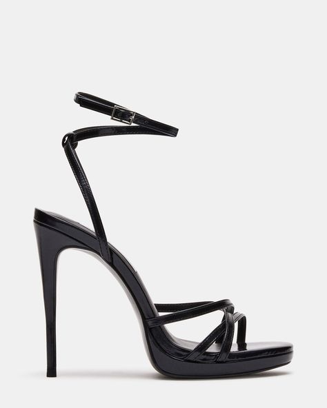 Women's High Heel Shoes | Designer Heels For Women | Steve Madden– Page 2 Wrap Around High Heels, Black Party Heels, Women’s Heels, Fancy Black Heels, Black Designer Heels, Black Stilleto Heels, Platform Stilletos, Homecoming Shoes, Strapy Heels