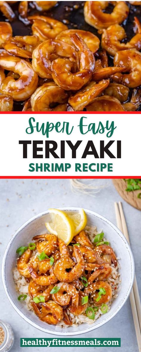 Shrimp Teriyaki, Shrimp With Rice, Recipe For Shrimp, Shrimp And Rice Recipes, Teriyaki Shrimp, Teriyaki Recipe, Shrimp Recipes Healthy, Healthy Food Menu, Food Advice