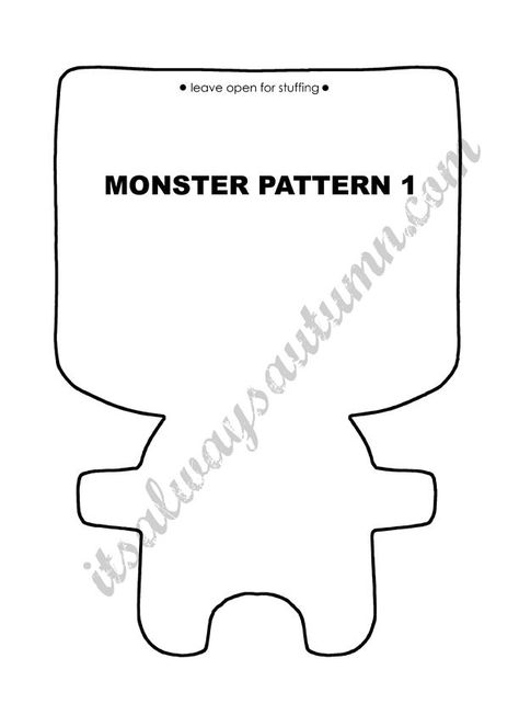 STL: felt monsters to make with your kids {plus free mix-n-match pattern} - itsalwaysautumn - it's always autumn Monster Patterns Sewing, Monster Body Template Free Printable, Cute Felt Crafts Easy, Worry Monster Pattern, Monster Dolls Pattern Free Printable, Monster Template, Ugly Dolls Diy, Easy Sewing Patterns Free, Felt Doll Patterns