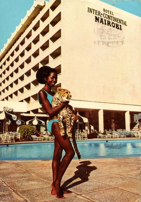 Postcard from the 1970s for Hotel Inter-Continental, Nairobi. NOT Nina Simone. Black Queens, Nina Simone, Music Icon, Nairobi, Perfect Day, Looks Vintage, Black Is Beautiful, Mississippi, A Cat