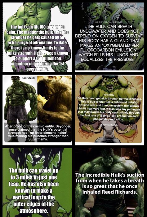 Hulk facts marvel comics Dc Facts, Comic Book Quotes, Hulk Vs Red Hulk, Hulk Vs Juggernaut, Dc Comics Facts, Hulk Vs Abomination, Marvel Comics Hulk, Hulk Vs Surtur, Superhero Facts