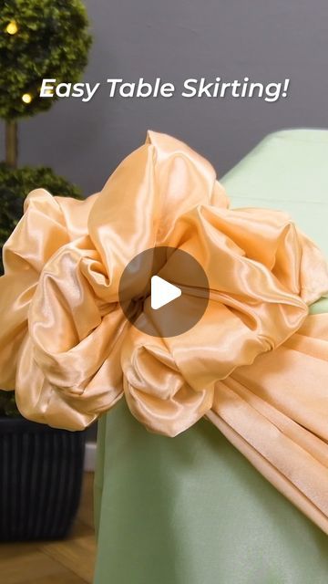 Blossom on Instagram: "Elevate your wedding tables with this elegant skirting hack! ✨" Easy Tablescapes Simple, Over Table Hanging Decorations Diy, Disposable Tablecloth Ideas, Decorate Folding Table, Lace Table Skirt, How To Decorate A Table For A Party, Table Skirting Ideas Diy, Diy Ruffle Table Skirt, No Sew Round Table Skirt